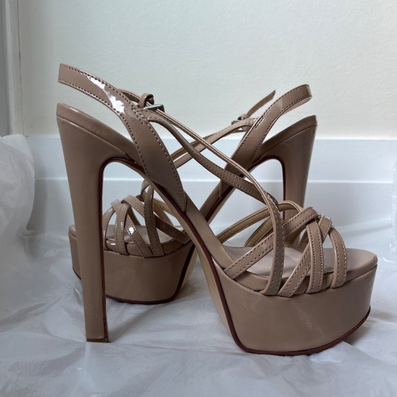 Chinese Laundry Women's Teaser2 Tippy Top Nude Heels Size EU 38.5/US 8 (GUC) - Picture 5 of 14